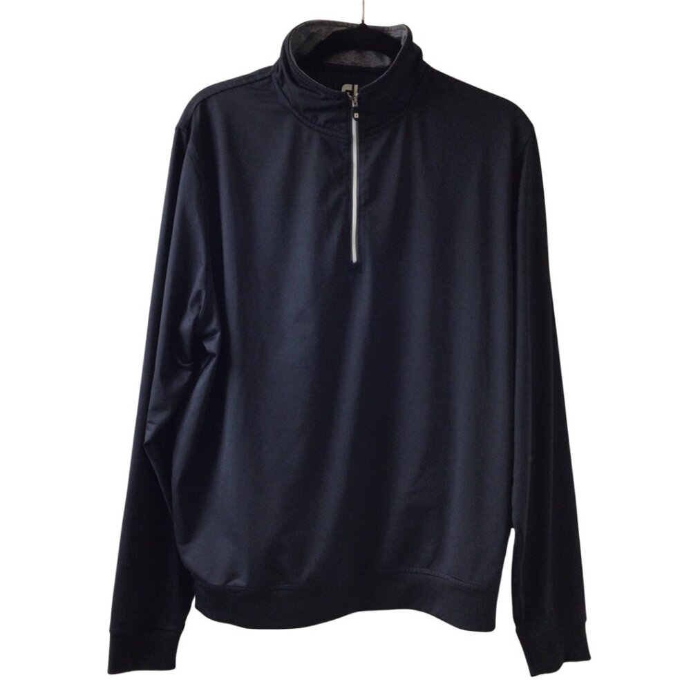 FootJoy Shirt Men’s M Medium Black Long Sleeve Quarter Zip Golf Pullover Jacket